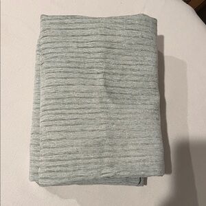 Light Gray Ribbed Fabric Pillow Cover 24x24”